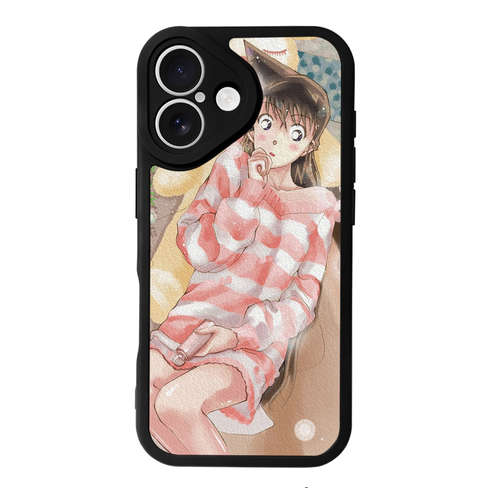 （画像用） 名探偵コナン Detective Conan 【iPhone 16シリーズ対応】シリコンスマホケース（レザー調） 材質：シリコン